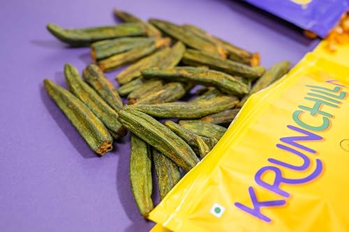 Image of Krunchillo - OKRA Chatpata Masala Flavour Chips 150g |Healthy Snacks | High Protein | Source of Fiber |Assorted Pack (Pack of 3)