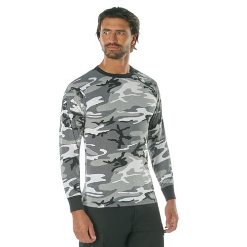 Image of Rothco Long Sleeve Camo T-Shirt | Rugged Camouflage Crew Neck T Shirt, Comfortable Casual Tee for Men & Women