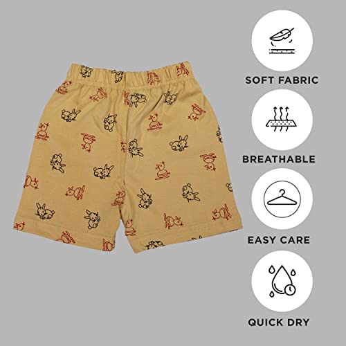 Image of DIAZ Kids Regular Fit Cotton Shorts - Pack of 229