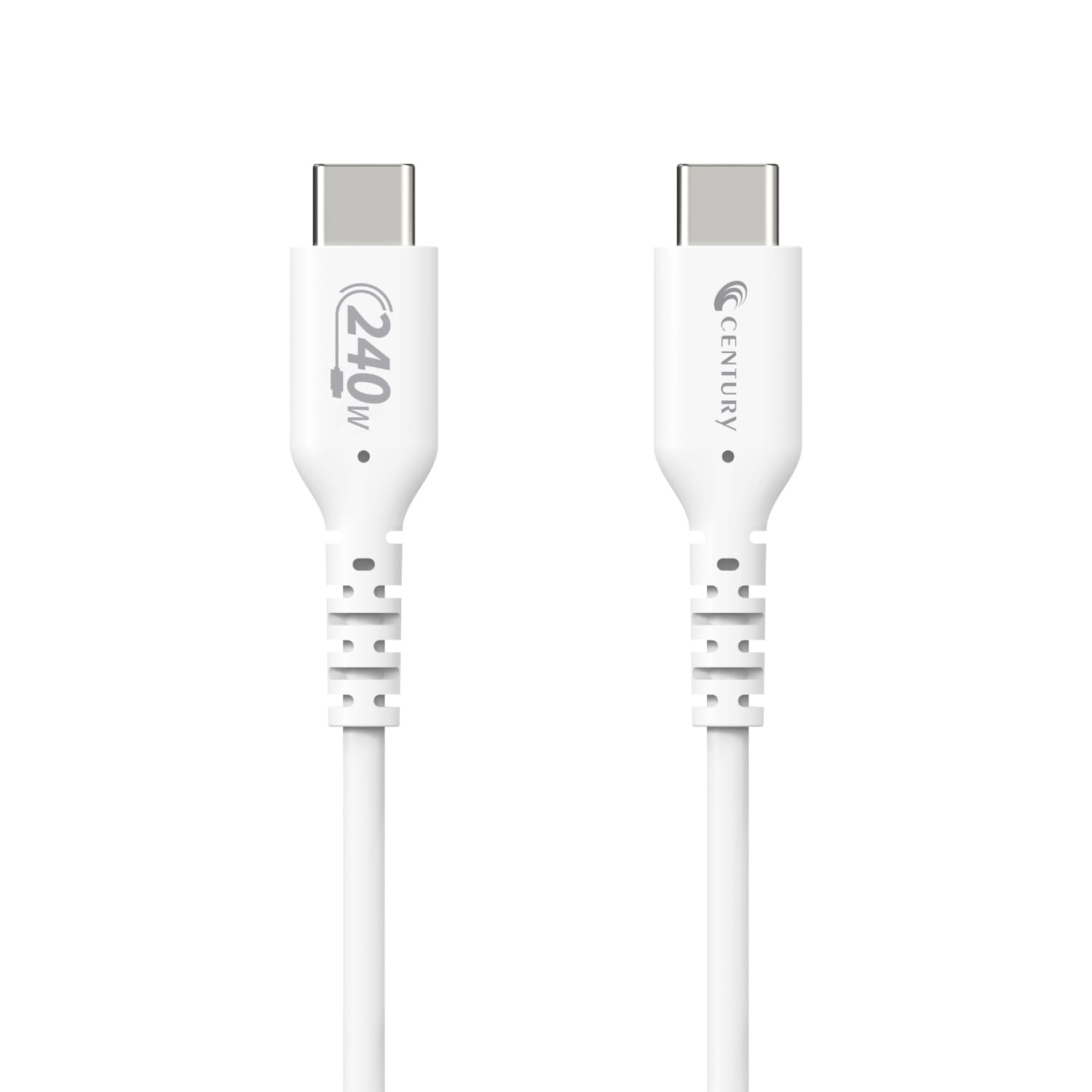 Century USB-C & USB-C Cable, Soft and Durable TPE Material, PD Compatible, 240 W, Compatible with iPhone 16e, 16, 15, Macbook Pro, Air, iPad, Galaxy, Pixel, Android Devices, Laptops, Nintendo Switch