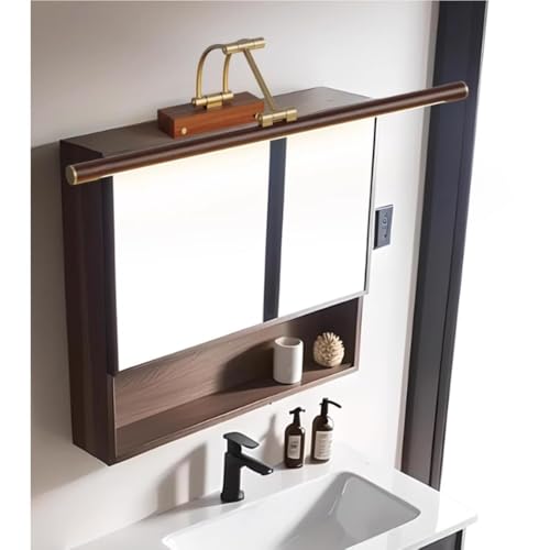 Aplique de Pared con Diseño de Vetas de Madera para Iluminar Baños Oscuros 3