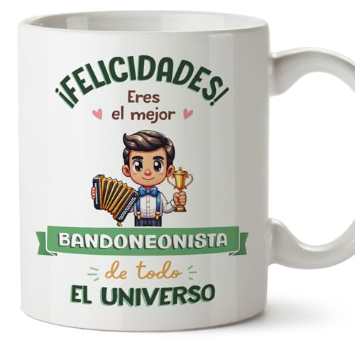 MUGFFINS Tazas para BANDONEONISTA hombre - En Español - Mejor Universo Trofeo - 11 oz / 330 ml - Regalo original y divertido