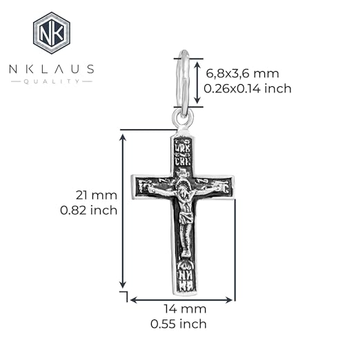 Pendentif crucifix en argent 925 au raffinement divin pour collier