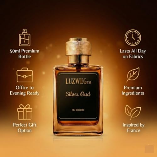 Image of Silver Oud 50 ml Luxury Perfume (Oud & Woody) | Long Lasting Unisex Fragrance | Premium Deep Spicy Scent for Men & Women | Strong Signature Perfume | Ideal Gift Option