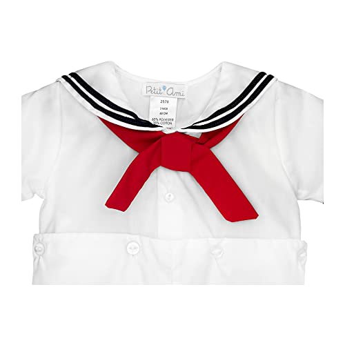 Petit Ami Baby Boys’ 2 Piece Nautical Bobby Suit With Collar, 18 Months, White #TOP2