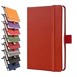 A6 Notebooks, Pocket Notebook Small Notebook Note Pads Hardback Notebook A6 Small Notepad Journal 200 Pages(100 Sheets)-Red