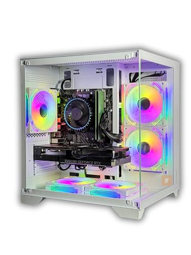 Computador Aquário Branco PC Gamer Intel I5 12400, 32gb Ram, RTX 3060 12gb, SSD 1TB Nvme – Potência