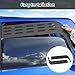HTHE Rear Side Window Louvers Compatible with Dodge Ram 1500 2009-2017 Rear Window Louver Ventilation Panel Four-Door Version Black