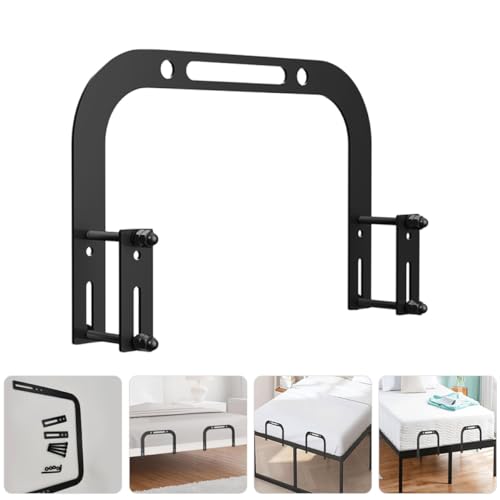 Butées pour matelas antidérapantes lot de 2 arrêts de lit réglables en métal noir - 5