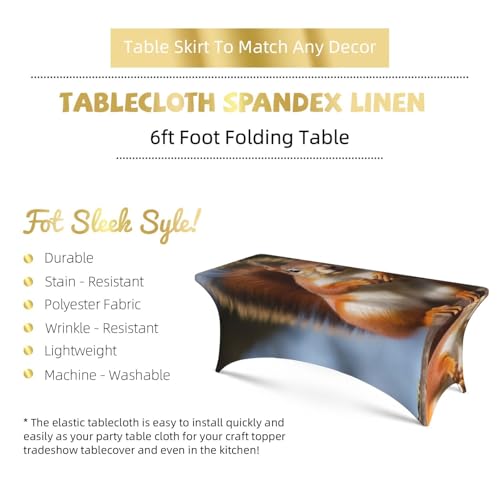 Nappe de table rectangulaire infroissable élasthanne pour fête d'anniversaire - 5