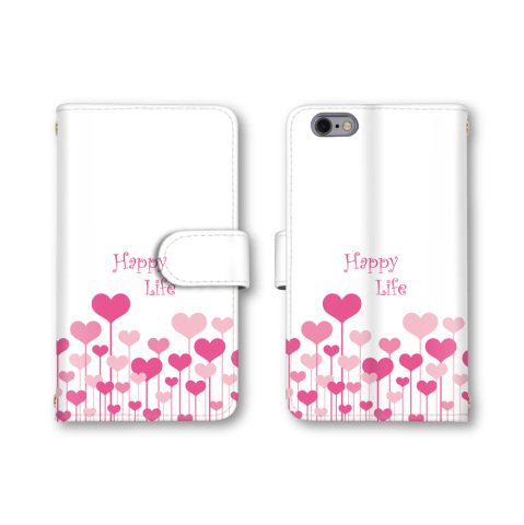 �y�m�[�u�����h�i�z Android One X1 �p �X�}�z�P�[�X �蒠�^ �n�[�g �p�� Happy Life �s���N �A���h���C�h ���� X1 �Ή� �P�[�X