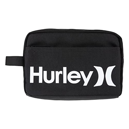 Hurley Kit de dopp para viagem de itens pequenos para crianças, Preto/branco, One Size, Um e único kit de dopp para viagem de itens pequenos