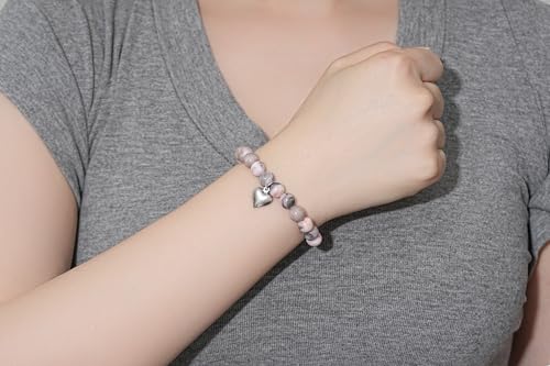 Image of morniface Inspirational Gifts for Women,Natural Stone Bracelet for Mom Daughter Friends Sister Wife Grandma Aunt