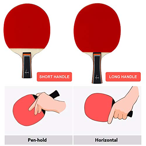 Raquete de Bola, Romacci Raquete de tênis de mesa 2 estrelas de pingue-pongue taco de tênis de mesa