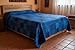 Handmade Queen-Size Vivid Blue Guatemalan Patchwork Quilt Set