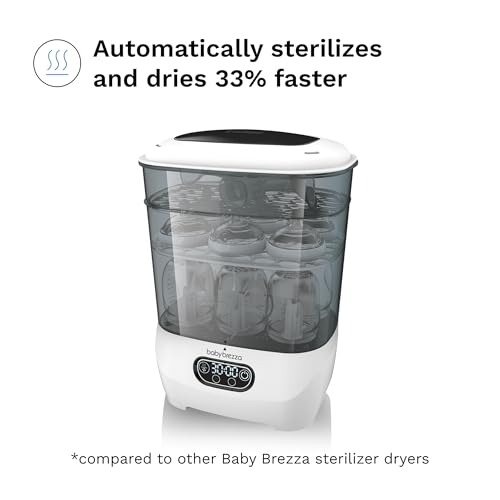 Image of Baby Brezza Bottle Sterilizer and Dryer Advanced - 33% Faster - Largest Capacity Steam Sanitizer - Universal Sterilization Machine for All Bottles + Pump Parts - HEPA Air Filter