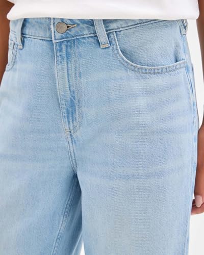 Image of KOTTY Women's High Waist Straight Fit Cotton Blend Denim Jeans|Comfortable Regular Length Casual Jeans for Women