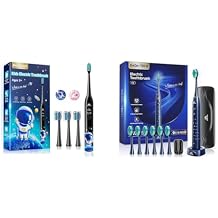 DADA-TECH Kids Electric Toothbrush Astronaut DT-KE7 Black + Electric Toothbrush E2 Blue