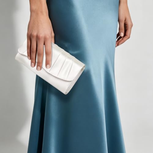 Image of UBAYMAX Clutch Purses for Women Formal, Pleated Satin Evening Bag Purse Handbags Evening Clutch for Prom Party Wedding