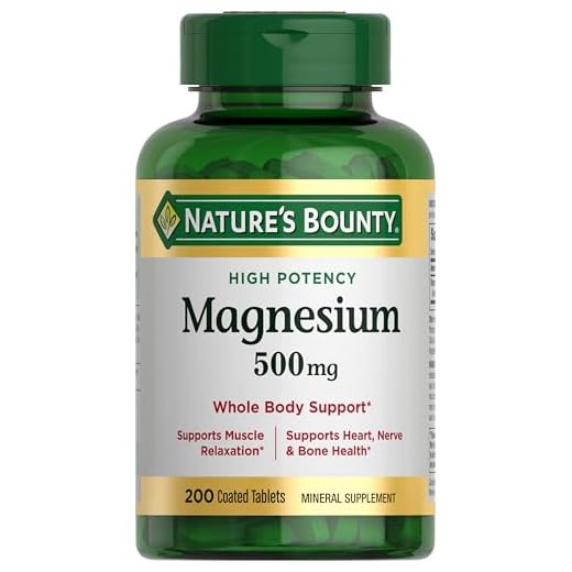 Nature's Bounty Magnesium, Bone and Muscle Health, Whole Body Support, Tablets, 500 Mg, 200 Ct