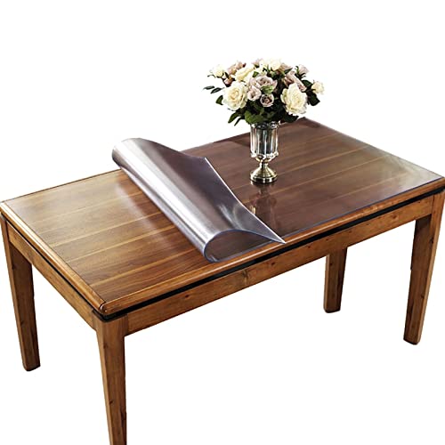 Nappe en PVC transparente dépolie 45x160cm protège-table de jardin - 5