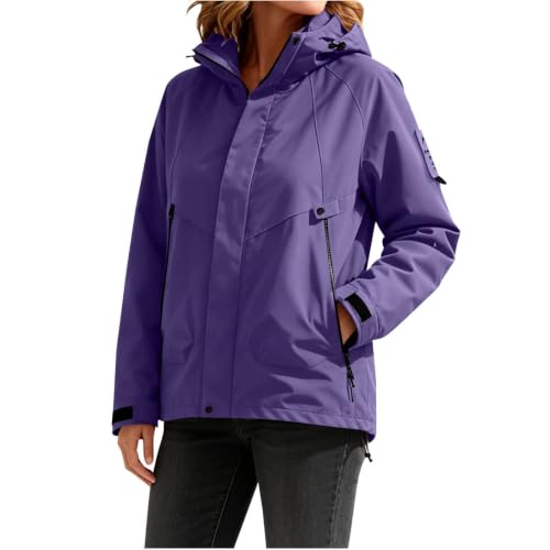 Veste de pluie imperméable femme avec fermeture éclair hermétique et poche