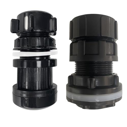 Zecnaud Sandfilter Entleerungshahn Pool Zubehör Sandfilteranlage Ersatzteile Sandfilter Ablassschraube Montage Poolreinigungsset 1.5/2 Zoll Ablassventil 32/48 mm Lochdurchmesser (1.5+2 Zoll)