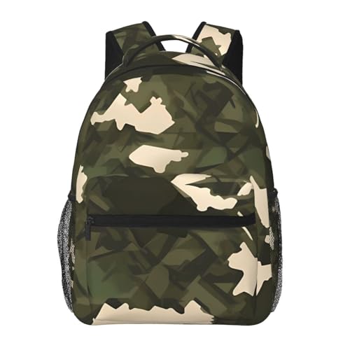 Sac à dos ordinateur camouflage militaire léger pour voyage et travail quotidien