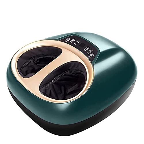 Masajeador de pies con calor, máquina de masaje para pies, amasado profundo para aliviar dolores de fascitis plantar y pies cansados 3 modos 9 intensidades (Color: Verde)