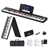 ♫【Foldable Piano Multifunction】This folding piano keyboard features LCD screen, recording and playback, 128 tones, 128 rhythms, 88 keyboard percussion, 20 demo music and built-in speakers and keyboard drum function. ♫【Bluetooth and MIDI Function】This...