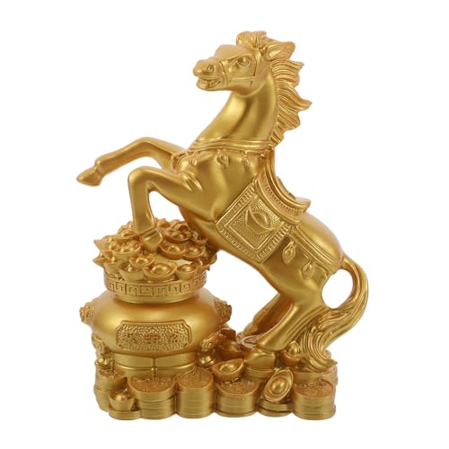 Figurine du Zodiaque Cheval, statue en résine pour décoration zen de salon