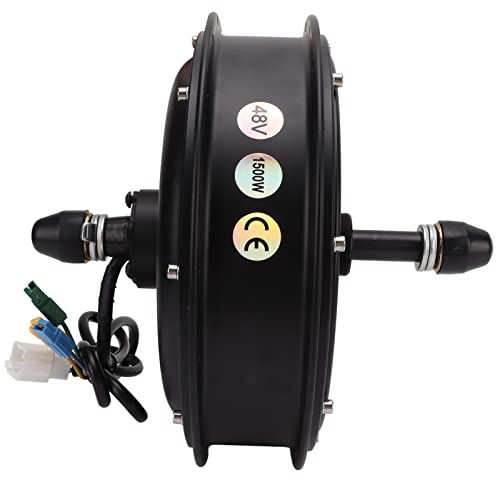 plplaaoo 48V 1500W Motor de Cubo de Rueda Trasera de Alto Rendimiento Bicicleta eléctrica sin Engranaje sin Cepillo Motor de accionamiento Trasero para BIC como DIY Scooter eléctrico