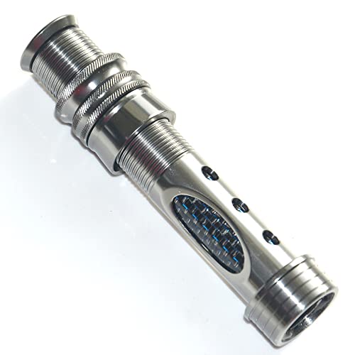 LureSport 2pcs Fly Reel seat Aluminum Body Carbon Tube Fishing Rod Building Component Repair Pole DIY Accessory (Blue Thread Tube)