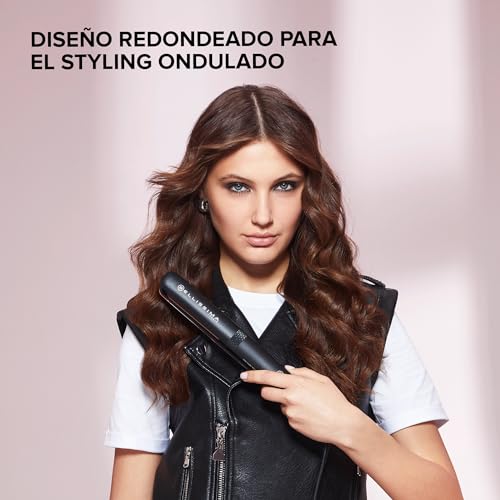 Bellissima Creativity Ion, Plancha, pelo liso u ondulado, ionizador, revestimiento cerámico y partículas de diamante, queratina, placas flexibles, 5 temperaturas 150/230°C con función memoria - imagen 6