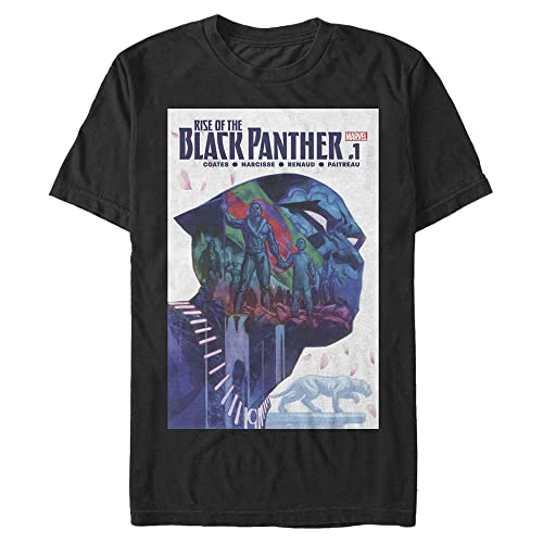 T-shirt Black Panther Marvel homme haut noir manches courtes col rond