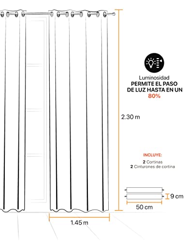 Cortinas, Home cortinas organza Marca ESQUIMAL (3)