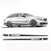 Strisce laterali gonna adesivo, accessori per Mercedes Benz Classe C W205 C63 AMG C43 C180 C220 C250 C205 A205 S205 2 pezzi