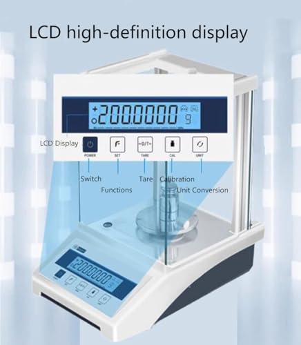 Image of Precision Lab Scale,Analytical Balance, Digital Analytical Scale,with LCD Display /Glass Windshield,for Jewelry Store (100G)