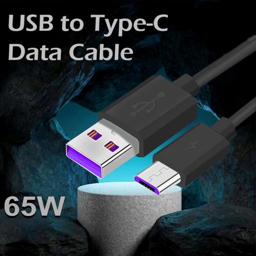 Image of Umake USB-A to Type-C Cable, 67W HyperCharge & Turbo Charge Support, High-Speed Data Sync, Durable, Compatible with Redmi Note 13 /12 /11 Pro /Poco X5 /X4 /M5 /M4