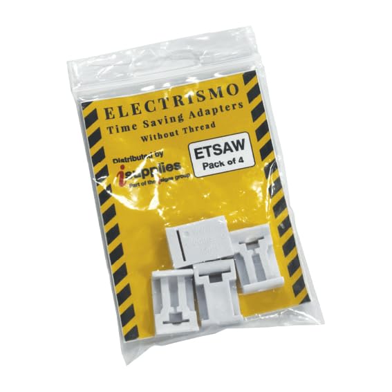 iSigns Electrismo White Time Saving Thread Adaptor Without Thread (4-Pack), Quickly Fit Faceplate onto Back Box