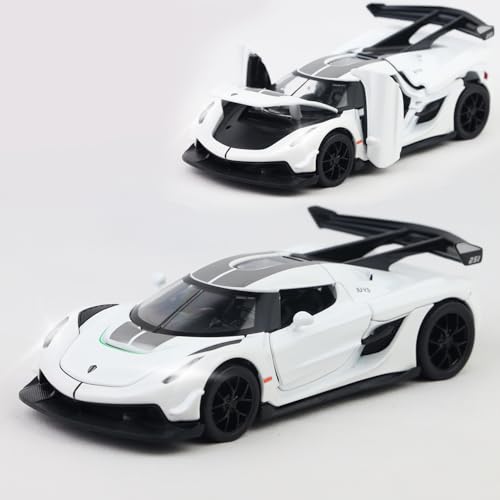 Image of Wembley 1:32 Scale Die-Cast Toy Car for Kids| with Opening Doors, Hood & Trunk| Features Pull Back Action| Luxury Sports Car Collectible|| Die-Cast Metal Body - White