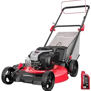 PowerSmart 21-Inch 140cc B&S Engine Self-Propelled Lawn Mower – 6-Position Adjustable Cutting Height, 3-in-1 Mulching, Side Discharge, and Rear Bagging, Easy Start