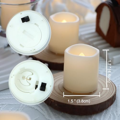 Image of Battery Operated Flameless LED Votive Candles Warm White Light 6 Pack