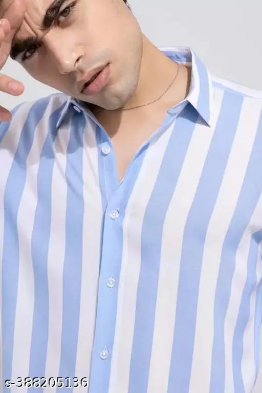 Image of Men's Cotton Casual Shirt, Brown, Full Sleeves, Regular Fit