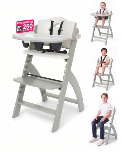 Image of Abiie Beyond Junior Convertible Wooden High Chair with Removable Tray