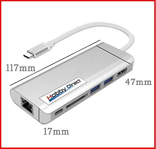 Amazon Co Jp Hobby Direct Macbook Type C Usb 3 0ハブ 2ポート Hdmi Lanアダプター Sdカードリーダー Pd給電 Macbook Air Macbook Pro Imac 安心の日本人販売店 本体のみ シルバー パソコン 周辺機器