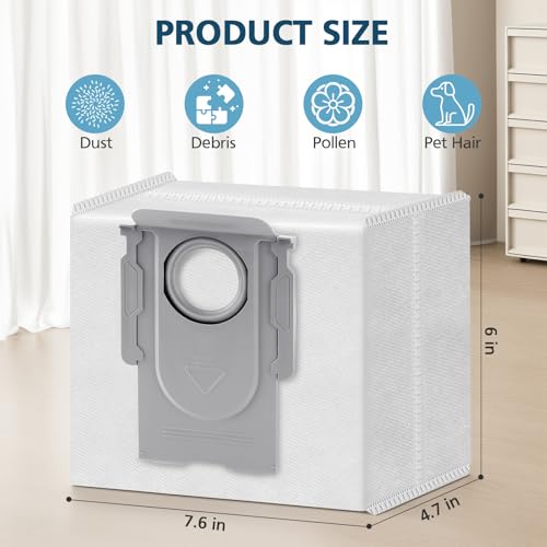 Image of 16 Packs Q10 Q7 Q5 Bag Replacement for Roborock Q10 S5+, Q7 M5+, Q5 Max+, 3.6L Vaccum Bag for Q10 X5+, Q5+, Q5 Pro+, Q8 Max+, Q7+, Q7 Max+, S8+, S8 Pro Ultra, S7 Pro Ultra, S7 MaxV Ultra