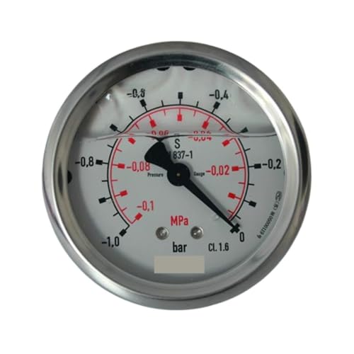 Manómetro axial G1/4 de -1 a 0 bar y -0.1mpa para vacío industrial