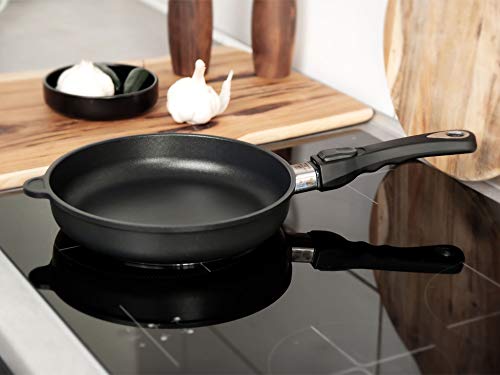 AMT Gastroguss Bratpfanne 32 cm Ø, 5 cm hoch, abnehmbarer Stiel, nicht induktionsgeeignet, Lotan® Antihaft-Veredelung… – Ansicht 5