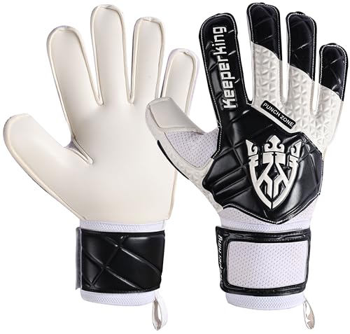 Keeperking SP 2.0, jóvenes, Adolescentes, Adultos, Guantes de Portero para niños con salvadedos, Guantes de Portero para Hombre Fabricados en látex con un Agarre Fuerte y protección para los Dedos ex